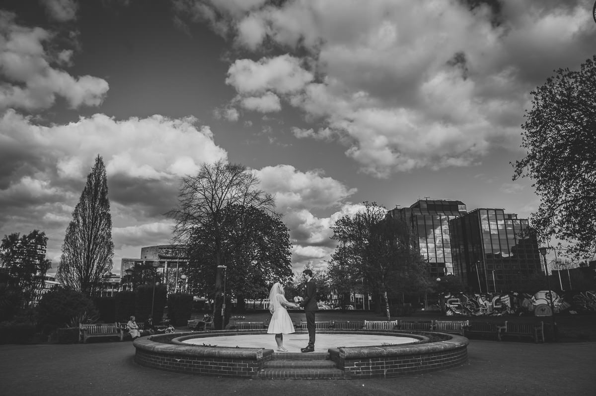 Bride and Groom after their surrey wedding