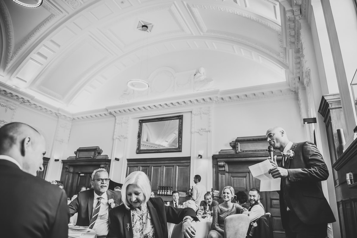 Best man giving speech