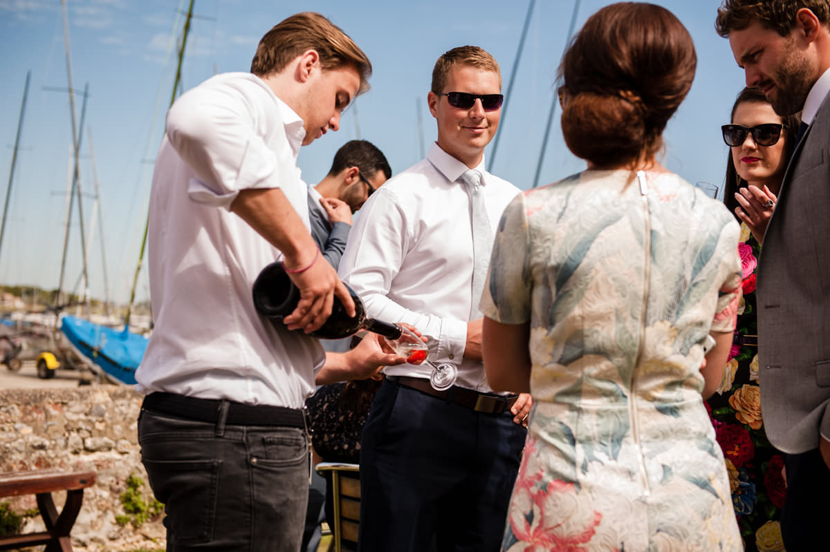 wedding reception at Itchenor Sailing Club