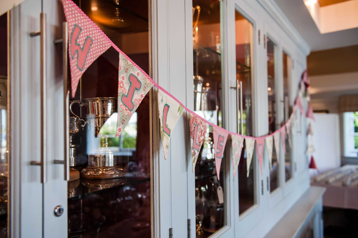 wedding decorations at Itchenor Sailing Club wedding