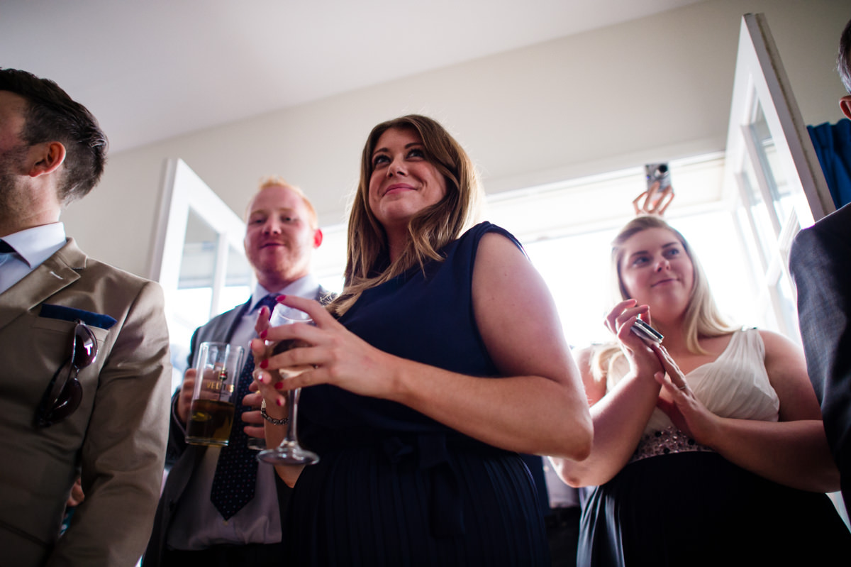 wedding guests at a west sussex wedding