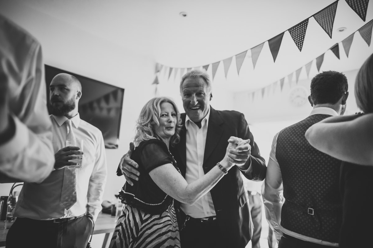 Guests dancing at a wedding