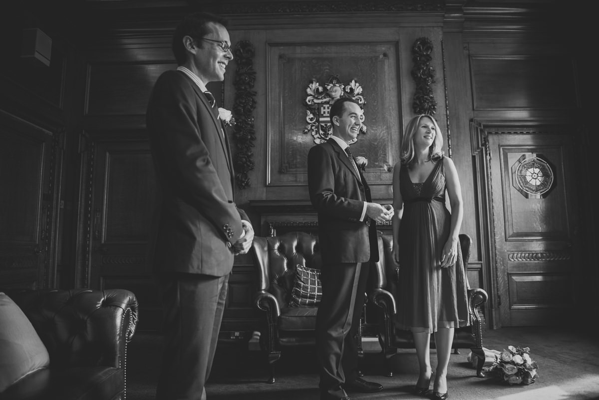 Wedding ceremony at the mayors parlour, Islington Town Hall