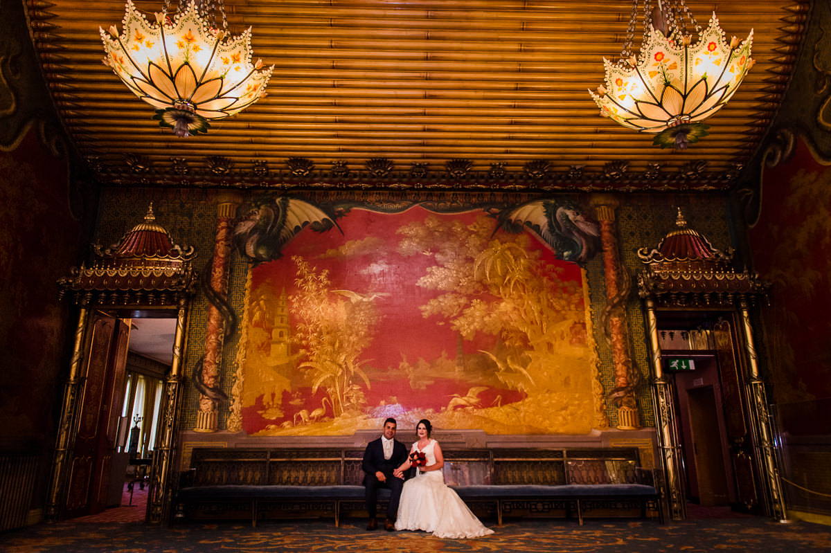 Geraldine and Dany in the stunning Music Room at the Royal Pavilion