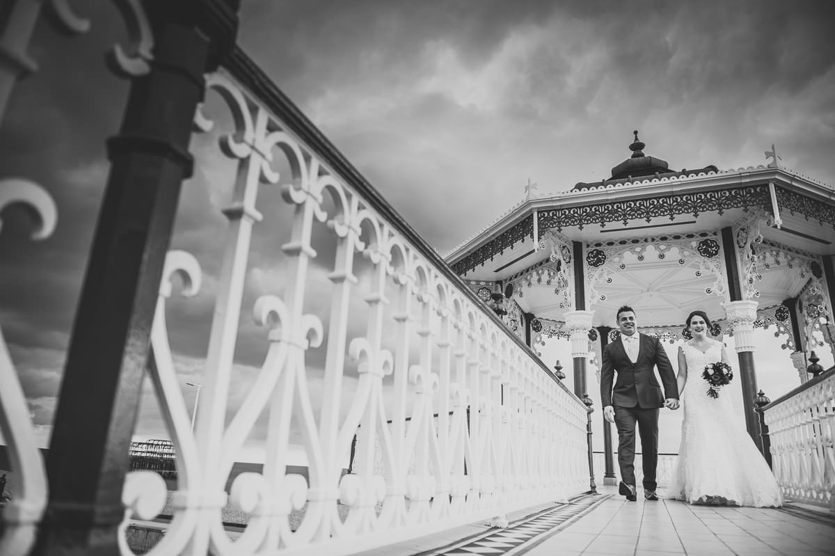 Geraldine & Dany at the bandstand on brighton beach 